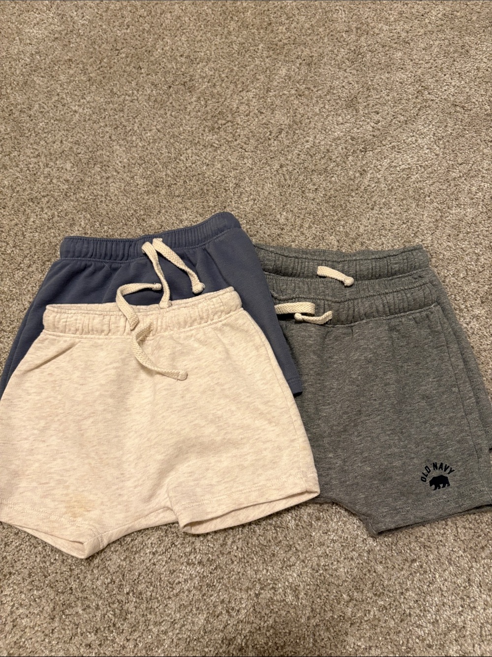Old Navy Toddler Shorts Bundle - Navy, Gray (2) Cream